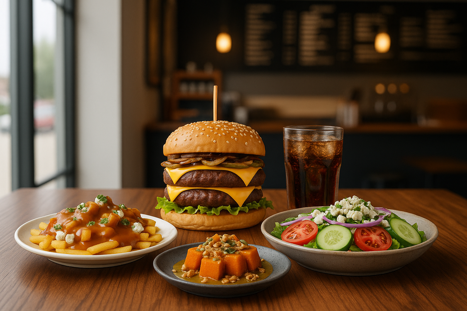Burger and Poutine Set